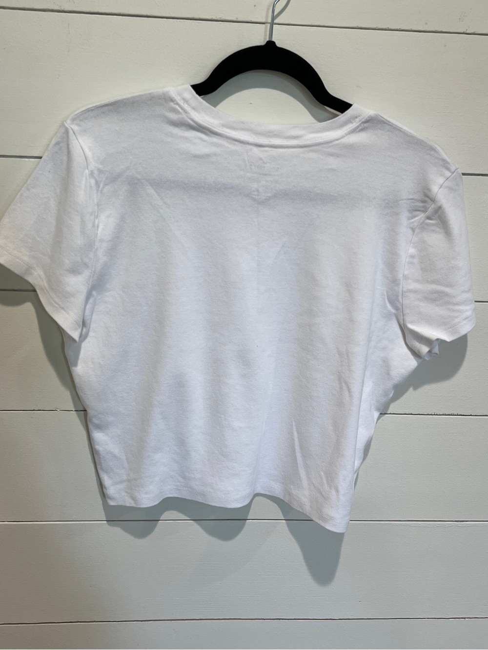 Hollister White Crewneck Crop Tee - Women's - Picture 2 of 3